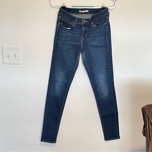 Levi's 710 Super Skinny Women's Stretch Blue Jeans Dark • Size 28